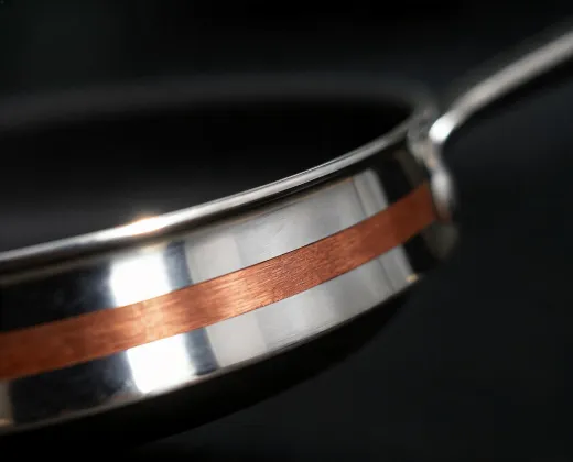 Copper core cookware detail