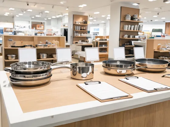 Retail cookware registry counter